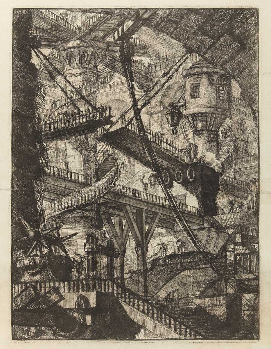 Piranesi drawing: The Drawbridge (1761)